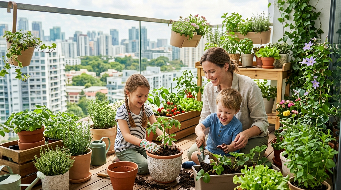 Apartment gardening with kids – fun projects that grow food