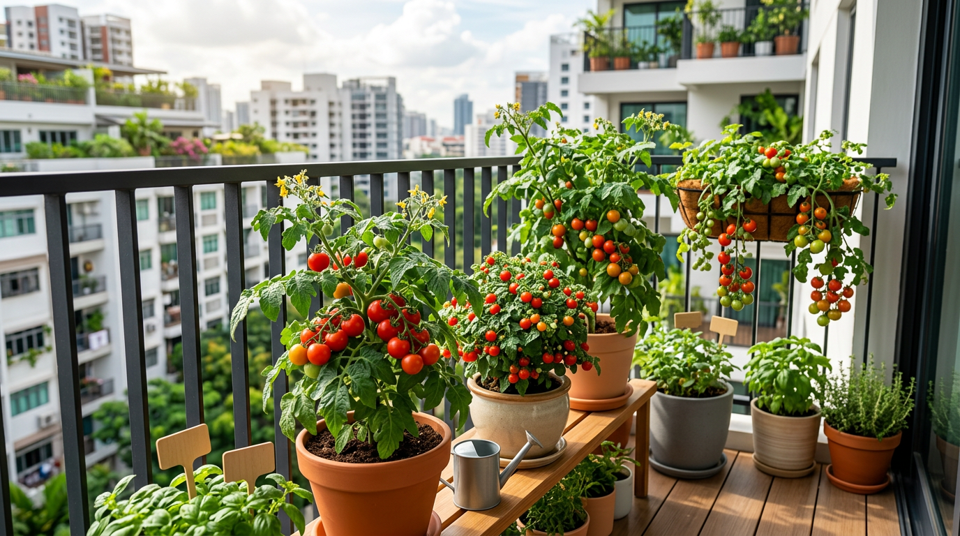 Best dwarf tomato varieties for apartment balconies