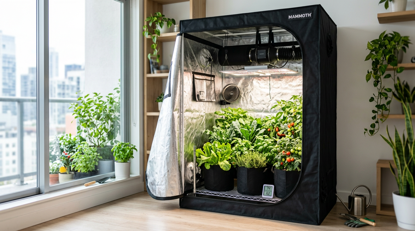 Best indoor grow tent setup for year-round vegetables