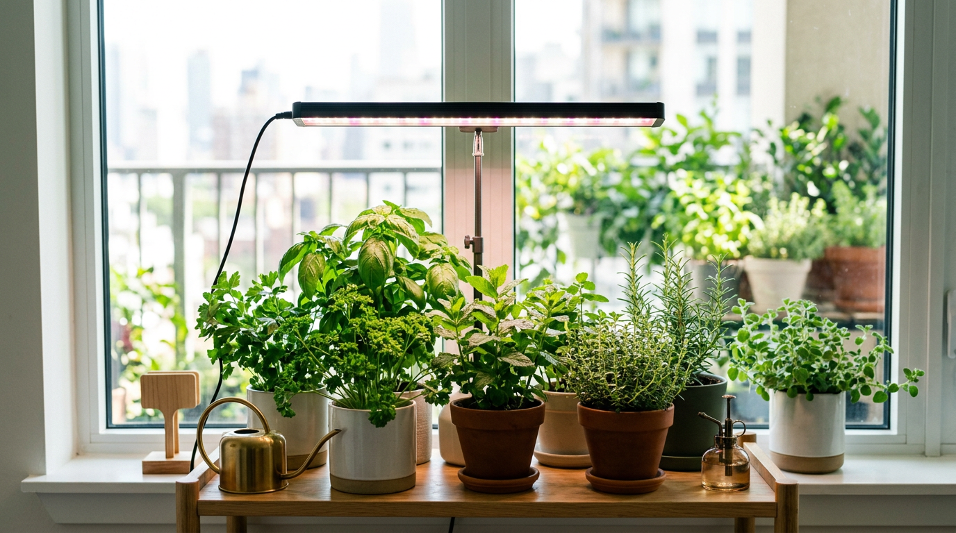 Best LED grow lights for indoor herbs (budget picks)