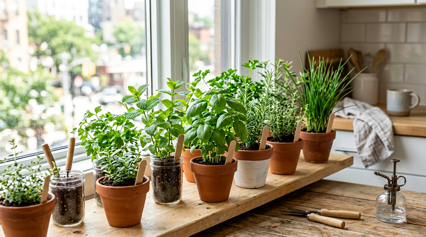 How to build a simple indoor herb garden under $30