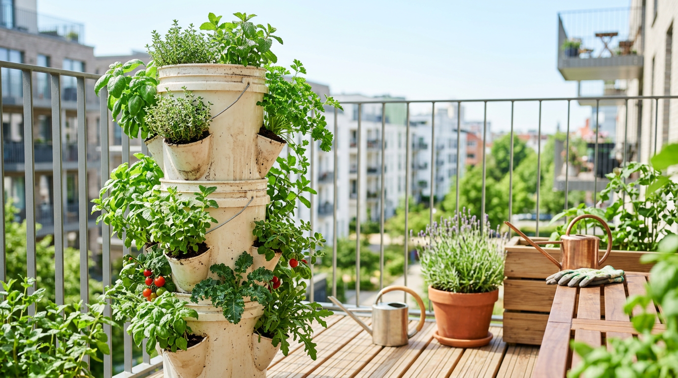 How to build a stackable planter tower from buckets