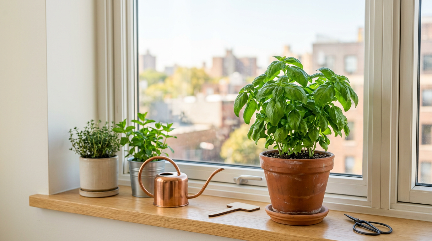How to grow basil indoors year-round (windowsill guide)