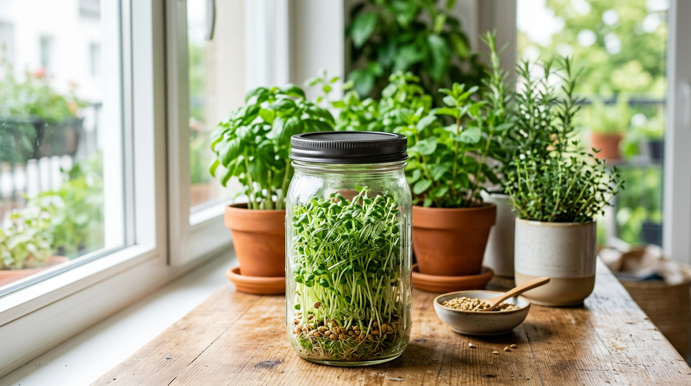 How to grow sprouts in a jar for less than $1 per batch