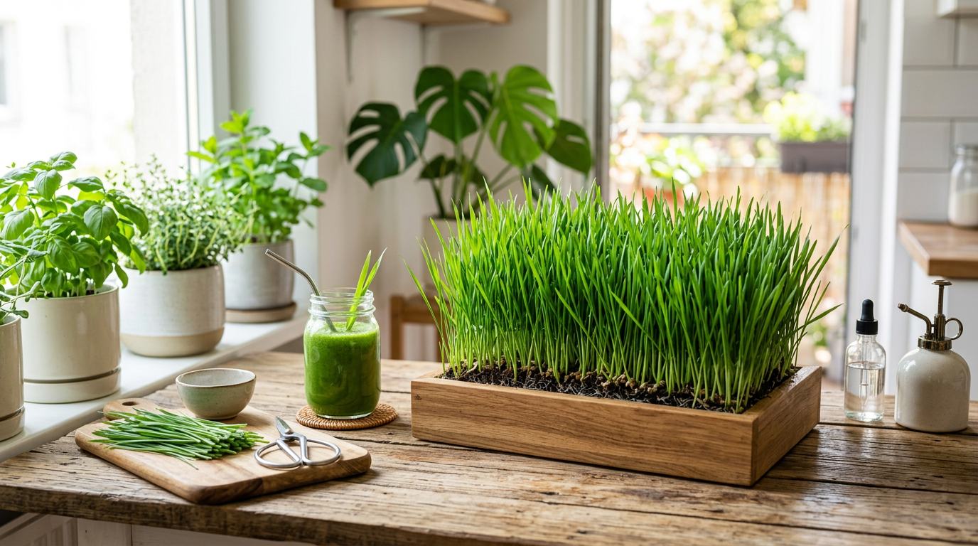 How to grow wheatgrass at home for smoothies