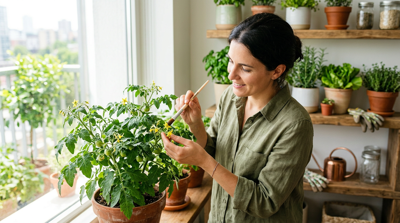 How to pollinate indoor vegetables by hand