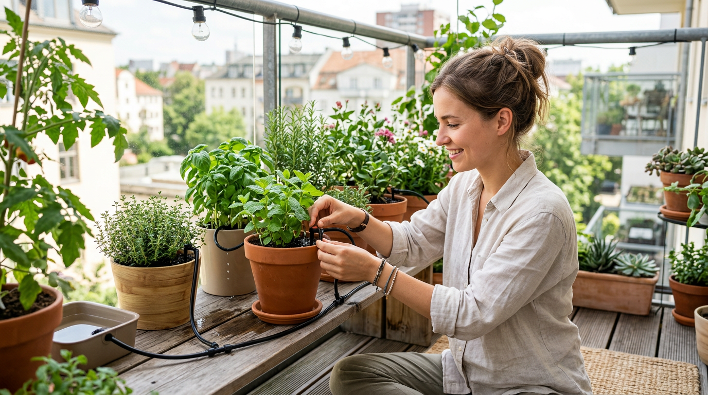 How to set up drip irrigation for balcony containers (under $20)