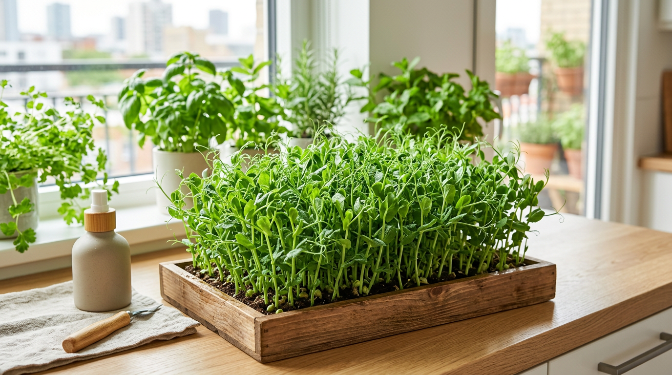 Pea shoot microgreens – easiest superfood to grow at home